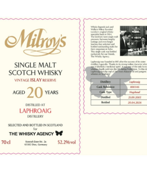 Laphroaig 2005 20y (The Whisky Agency - Milroy's For Twa)