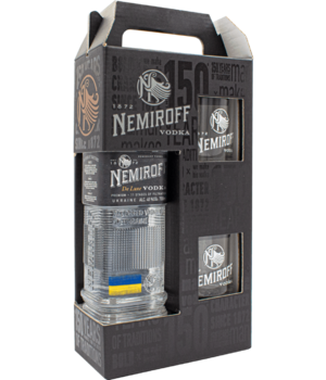 Nemiroff Vodka Deluxe + 2 Glazen