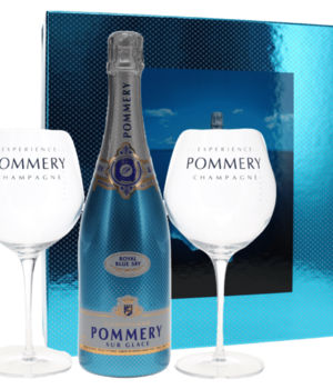 Pommery Blue Sky + 2 Glazen