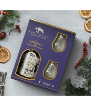 Wolfburn Holly & Ivy + 2 Glazen