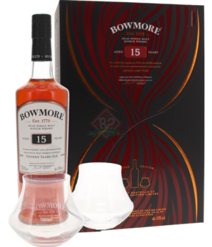 Bowmore 15y + 2 Glazen