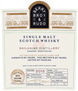 Dailuaine 2013 13y (Berry Bros For Kirsch And The Nectar)