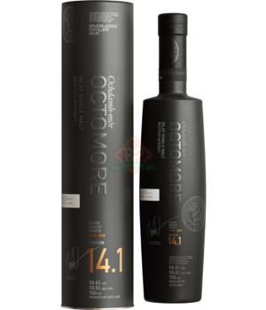 Octomore 14.1 Incl. Tube (Schade: Etiket vuil, beschadigd of ontbrekend)