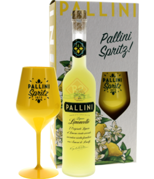 Pallini Limoncello 50cl + Yellow Spritz Verre Boîte Incl.