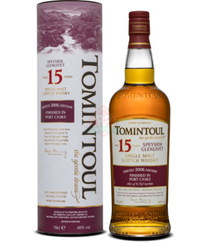 Tomintoul 15y Port 2008 Tube Incl.