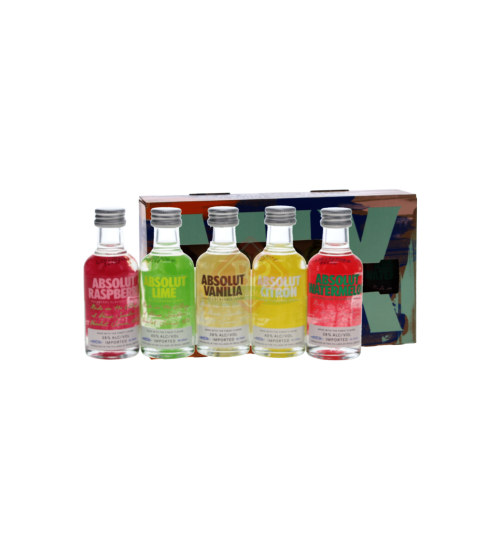 Absolut Mini Set 5x5cl (Raspberry/Lime/Vanilla/Citron/Watermelon)