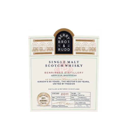Benrinnes 2011 15y (Berry Bros For Kirsch And The Nectar)