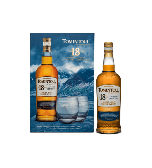 Tomintoul 18y + 2 Glazen